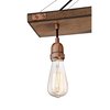 Westinghouse Chandelier 60W 7Lght Elway Barnwood Beam Washed Copper Accents 6351400